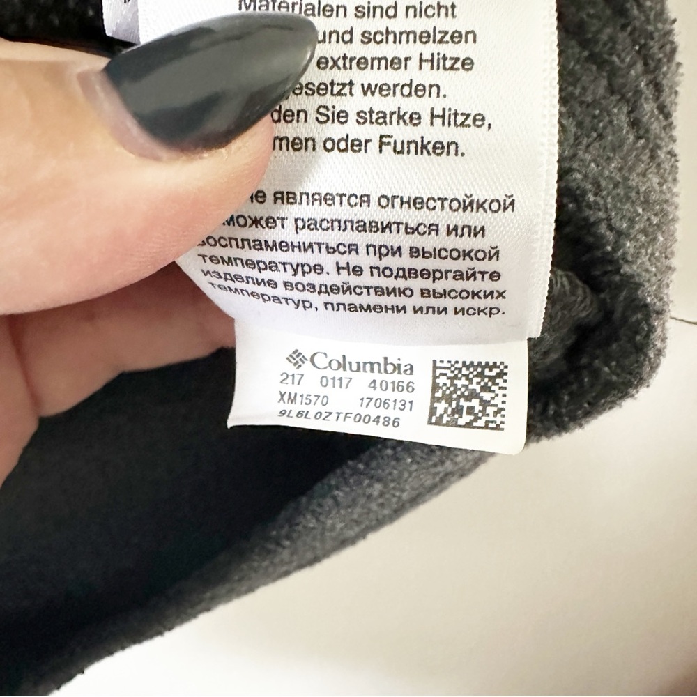 Columbia Men's Fleece Mock Neck Vest Grey L - Picture 6 of 7